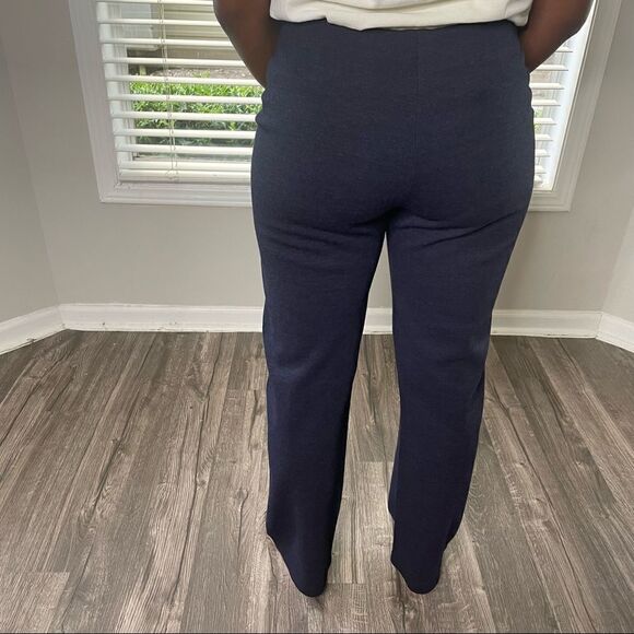 Eileen Fisher Navy Knit Career Work Stretch Pants - Picture 4 of 9